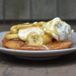 Indian Fry Bread with Bananas Caramel Sauce