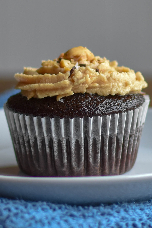 Chocolate Coca-Cola Salted Peanut Butter Buttercream Cupcake