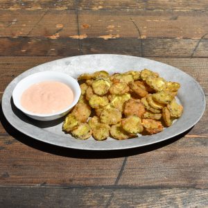 Fried Pickle Chips with Comeback Sauce